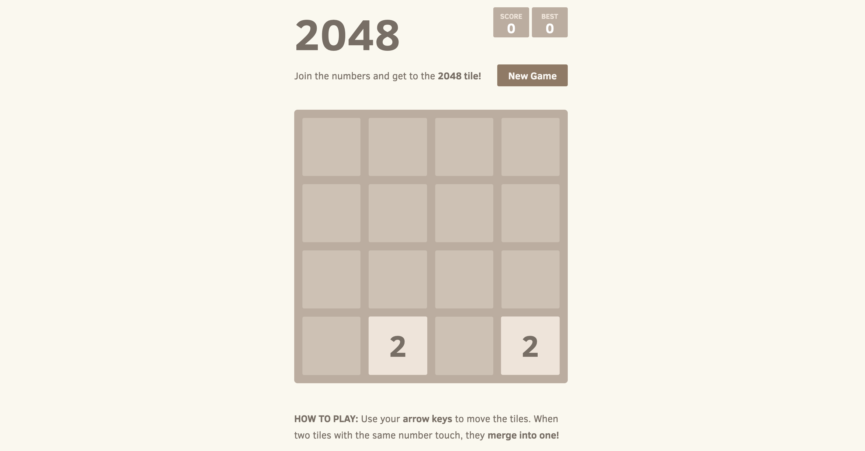2048 Game